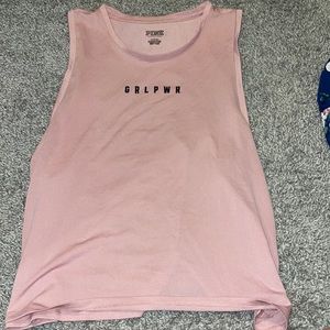 PINK “GRLPWR” Crop Tank